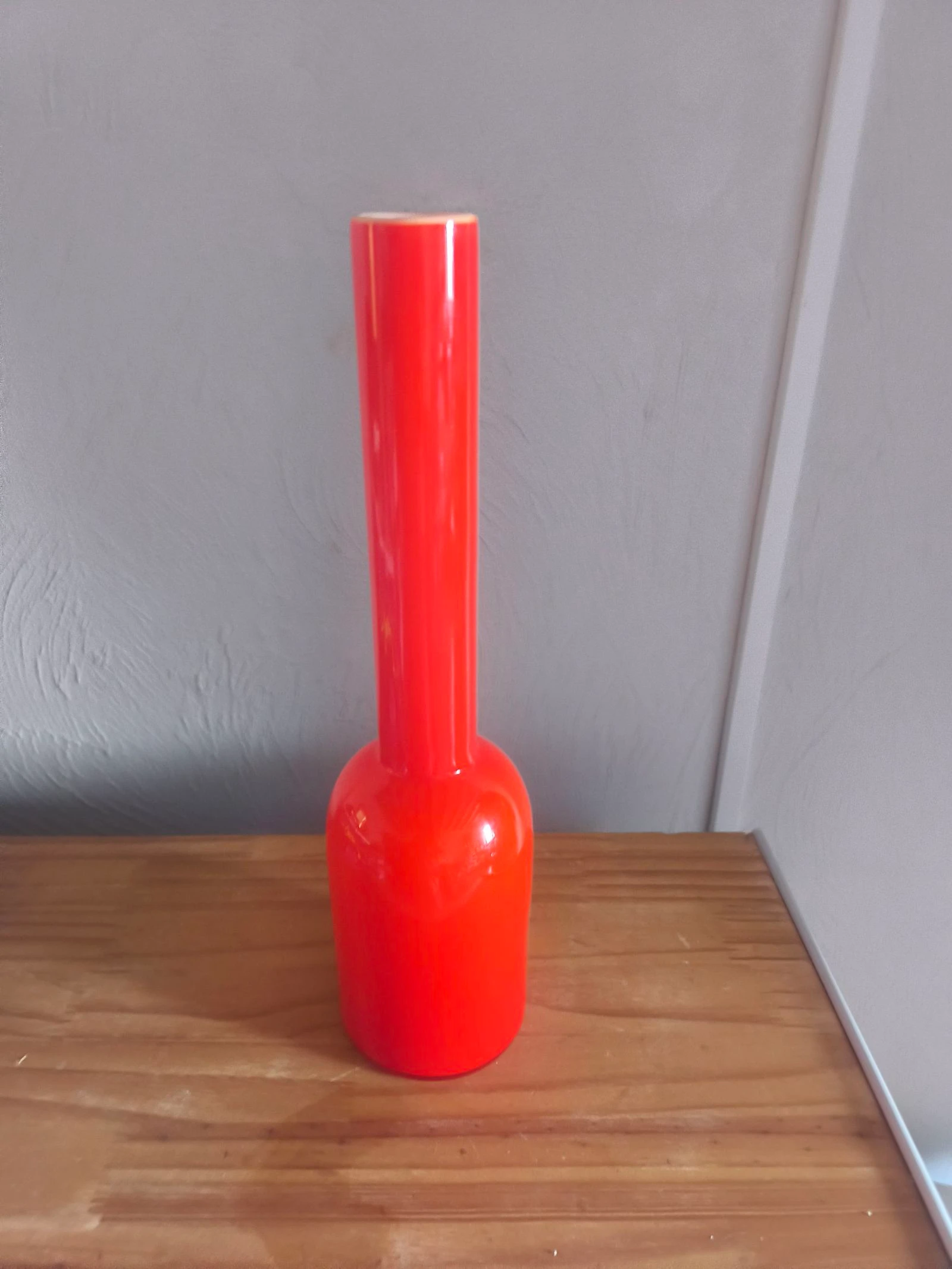 Vase soliflore vintage rouge - Style Space Age / Mid-Century